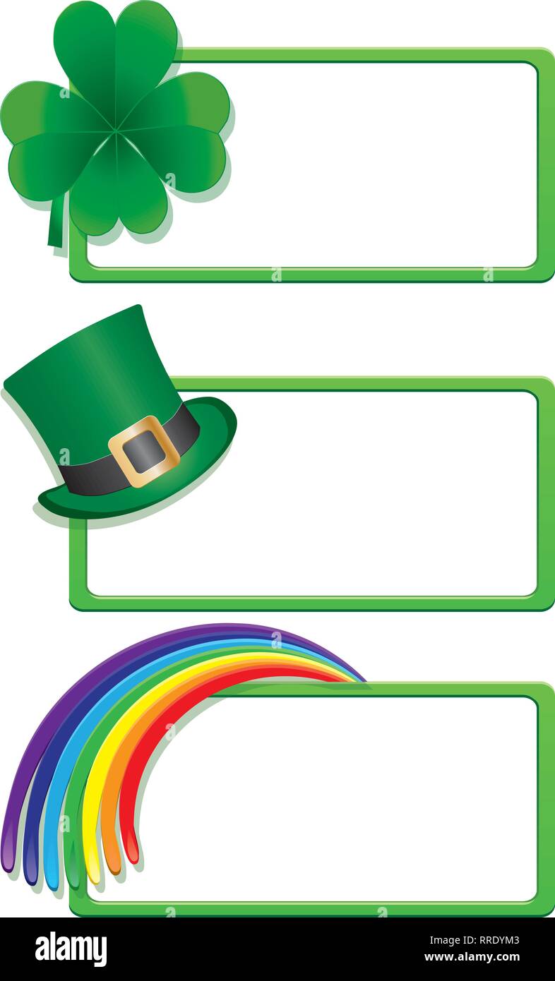 Set of St. Patrick`s day banners, part 1, vector illustration Stock Vector